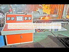 Sistema de fusão por indução de alta segurança com vantagem de economia de energia e fluxo de água de arrefecimento de 5-10L/min