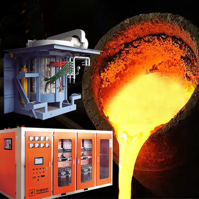Forno de fusão por indução elétrica totalmente concebido para segurança para poupar energia 15%-20% da fusão de ferro