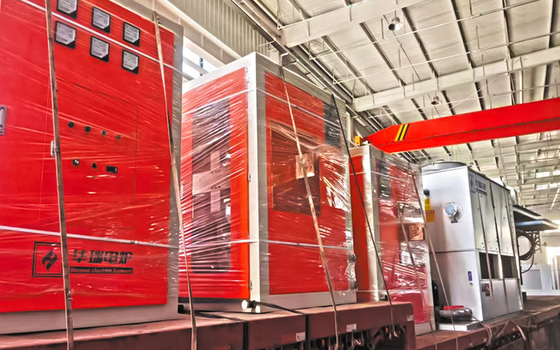 Sistema de fusão por indução de 380 V com sistema de controlo PLC de protecção contra sobreaquecimento